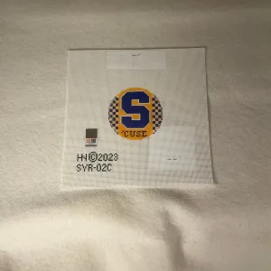 * Hedgehog Needlepoint Syracuse University Round