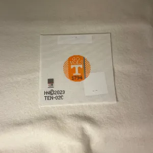 * Hedgehog Needlepoint University of Tennessee Round