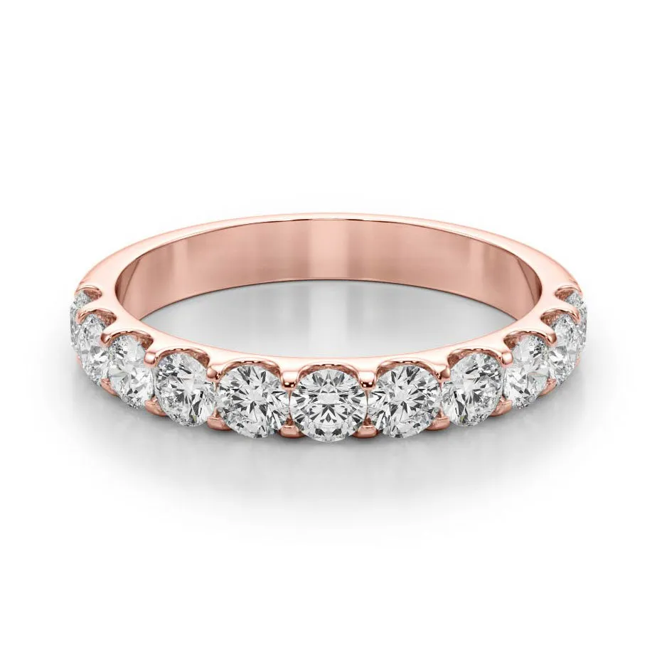1.0 Carat Round Diamond Classic Wedding Ring, Shared Prong Style