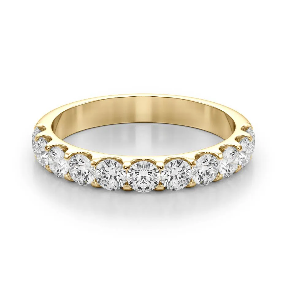1.0 Carat Round Diamond Classic Wedding Ring, Shared Prong Style