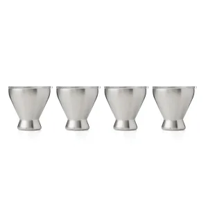 11 Oz Insulated Steel Cocktail Tumblers, Set Of 4