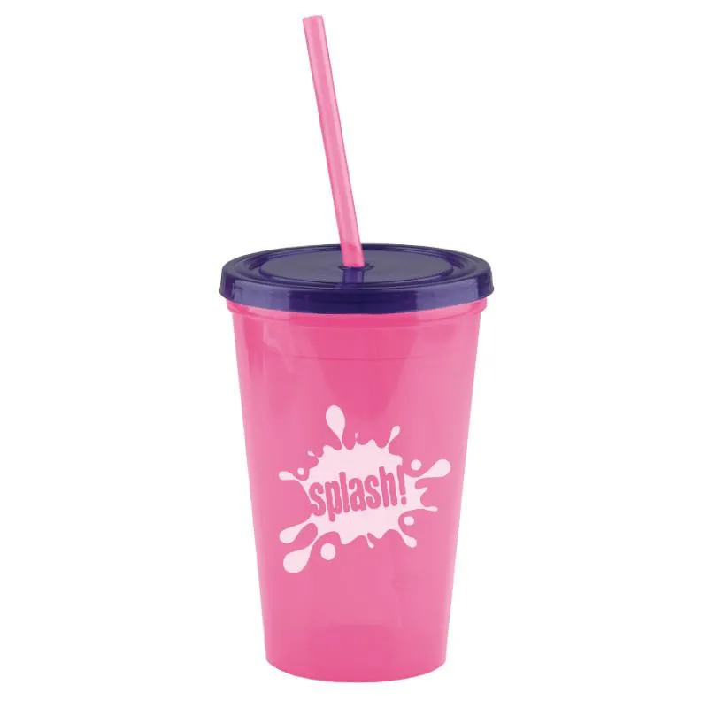16 oz Insulated Straw Tumbler