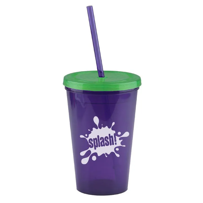 16 oz Insulated Straw Tumbler