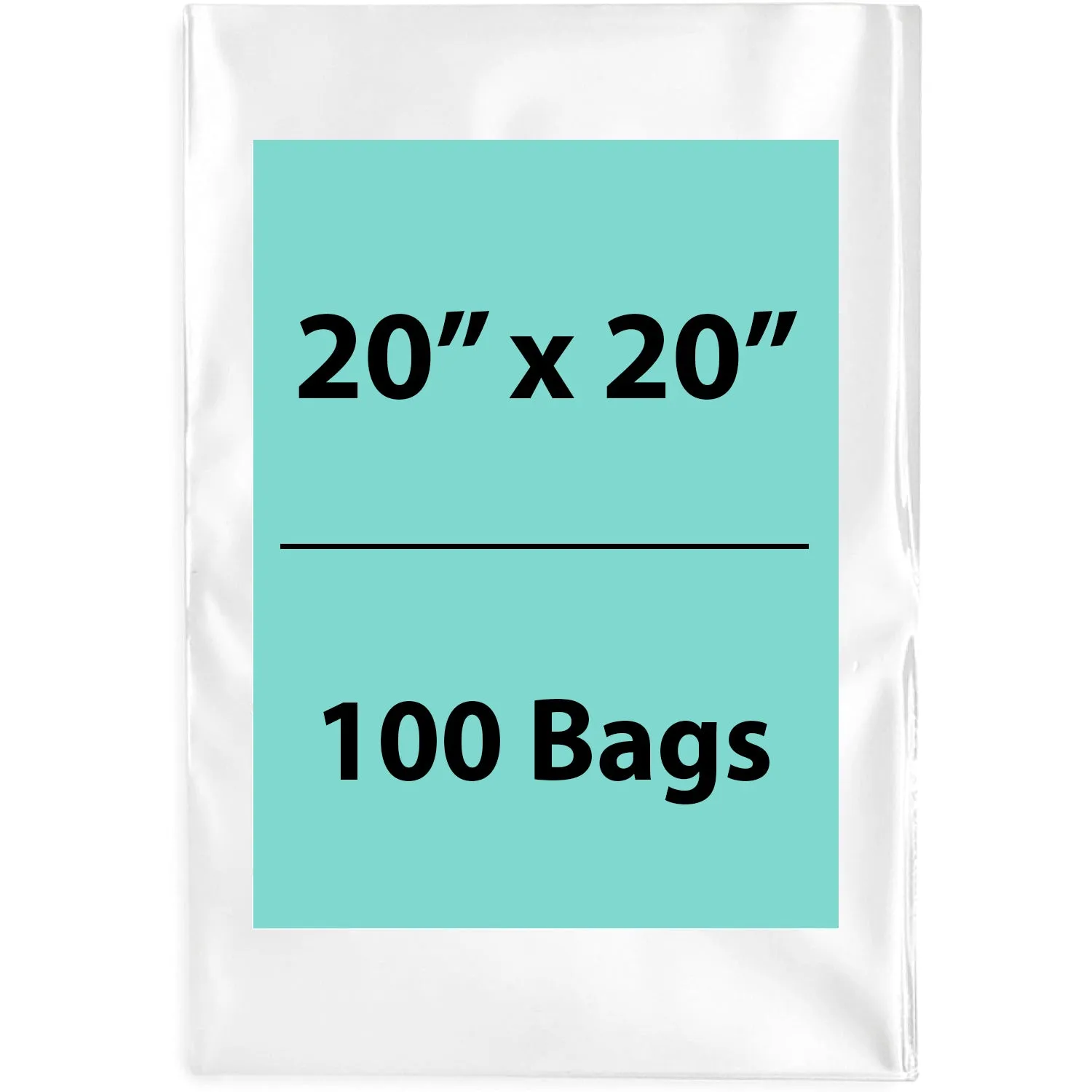 20X20 inches Clear Flat Poly Bags 4Mil Open Top (LDPE)