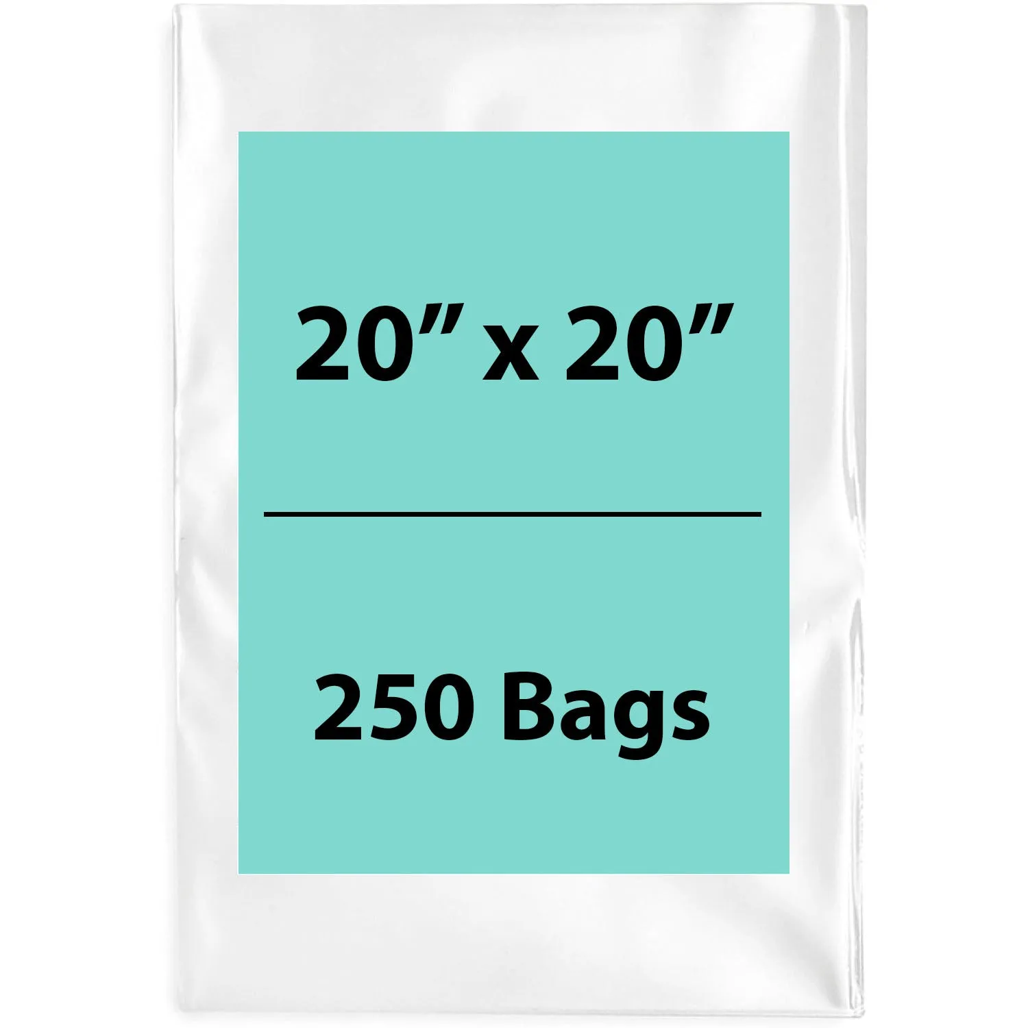 20X20 inches Clear Flat Poly Bags 4Mil Open Top (LDPE)
