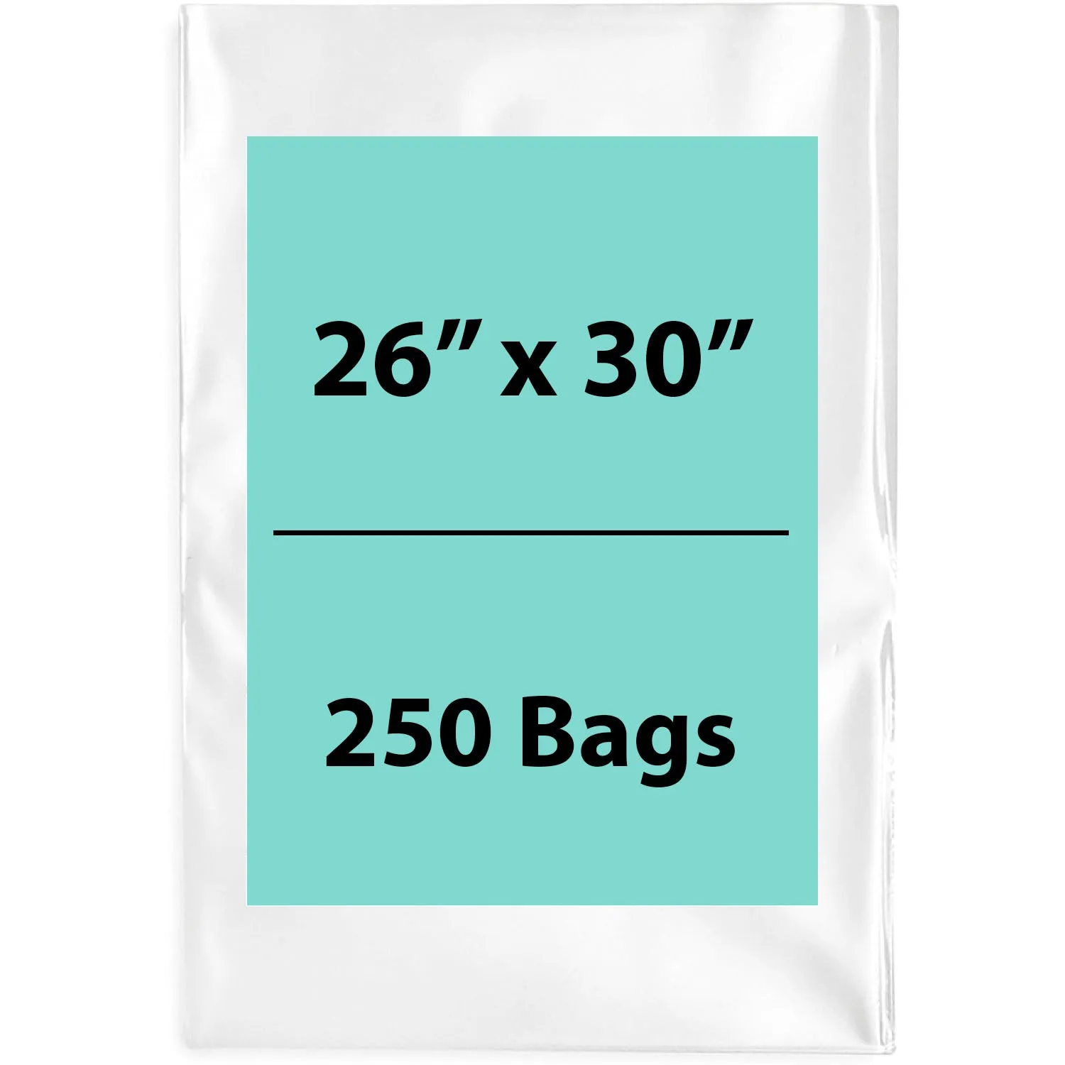 26X30 inches Clear Flat Poly Bags 3Mil Open Top (LDPE)