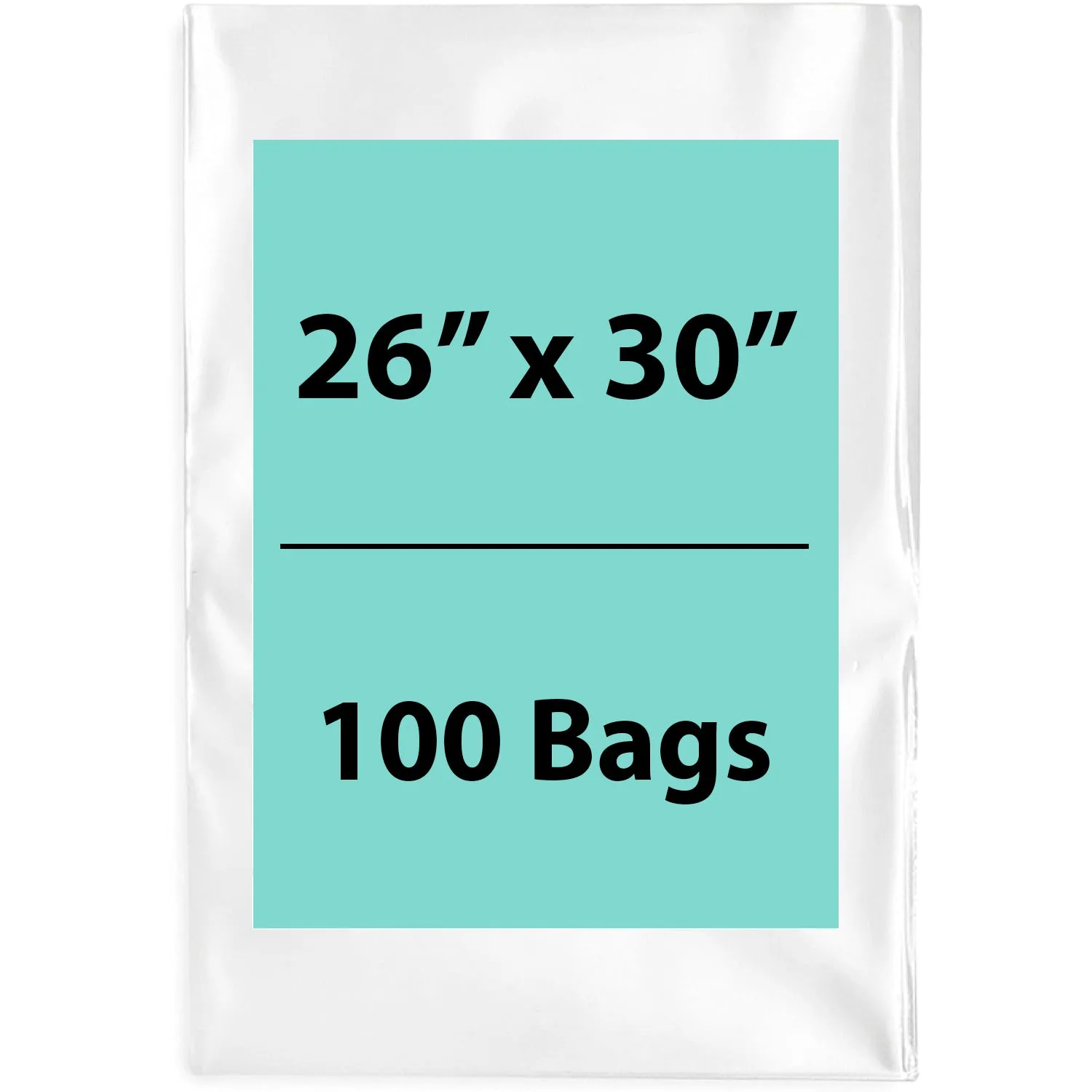 26X30 inches Clear Flat Poly Bags 3Mil Open Top (LDPE)