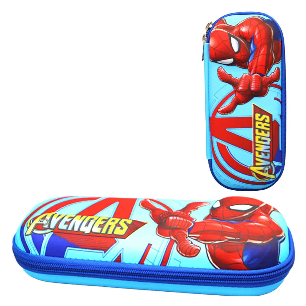 3D Embossed Avengers Stationery Pouch EVA Pencil Case Cool Marvels Accessories Storage Pouch For Kids