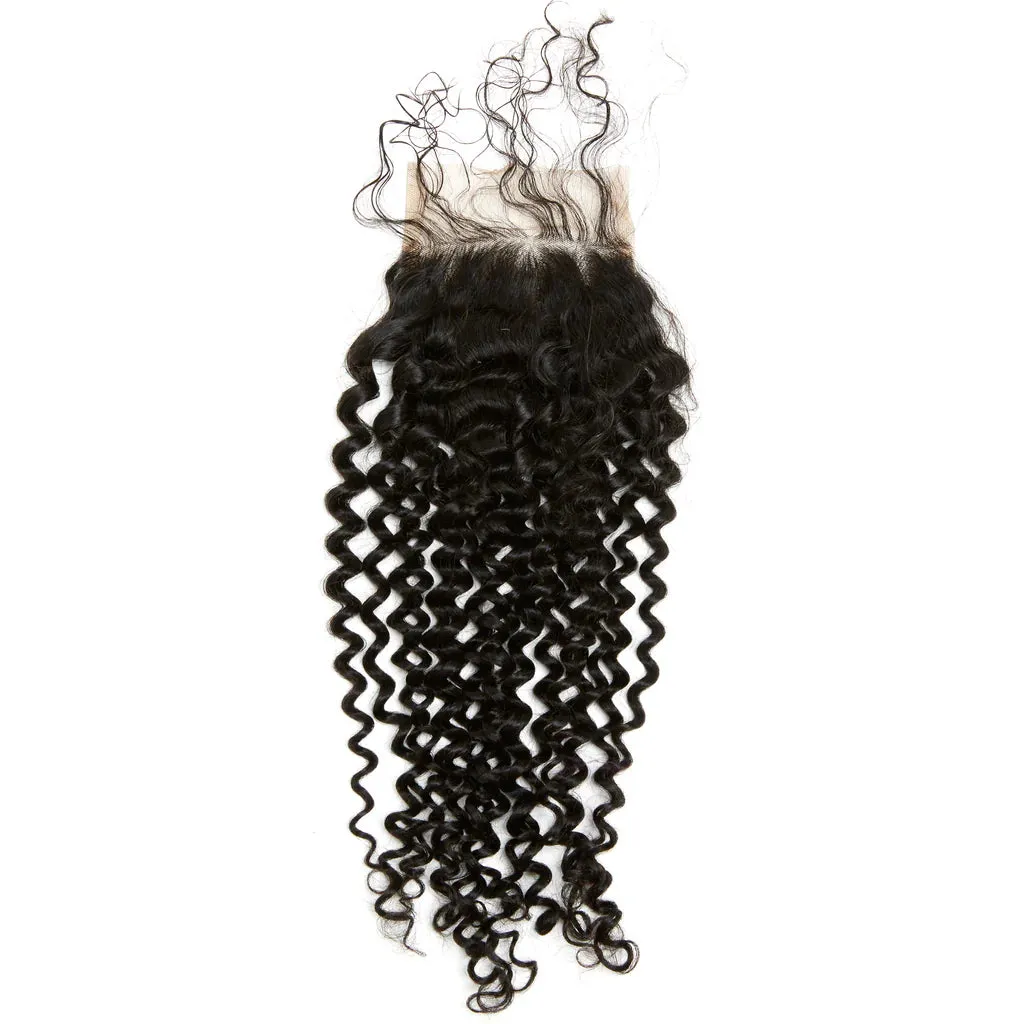 4x4 HD Brazilian Curly Closure