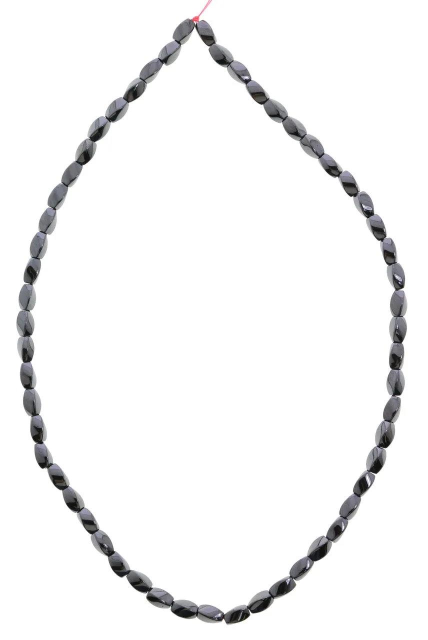 4X7mm Magnetic Hematite Twist Mh21