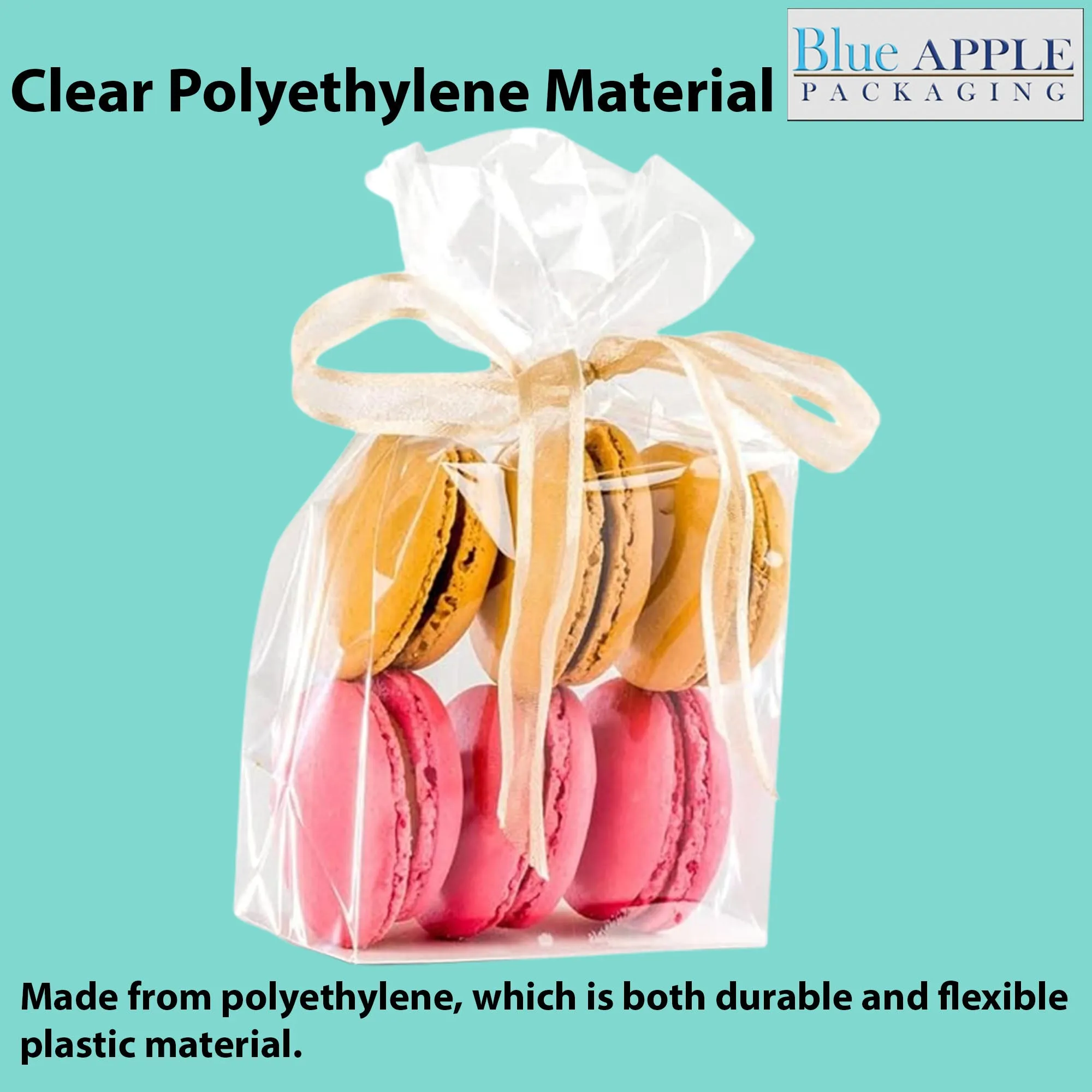 5X4.5X15 inches Clear Gusseted Poly Bags 0.75 Mil Low Density LDPE