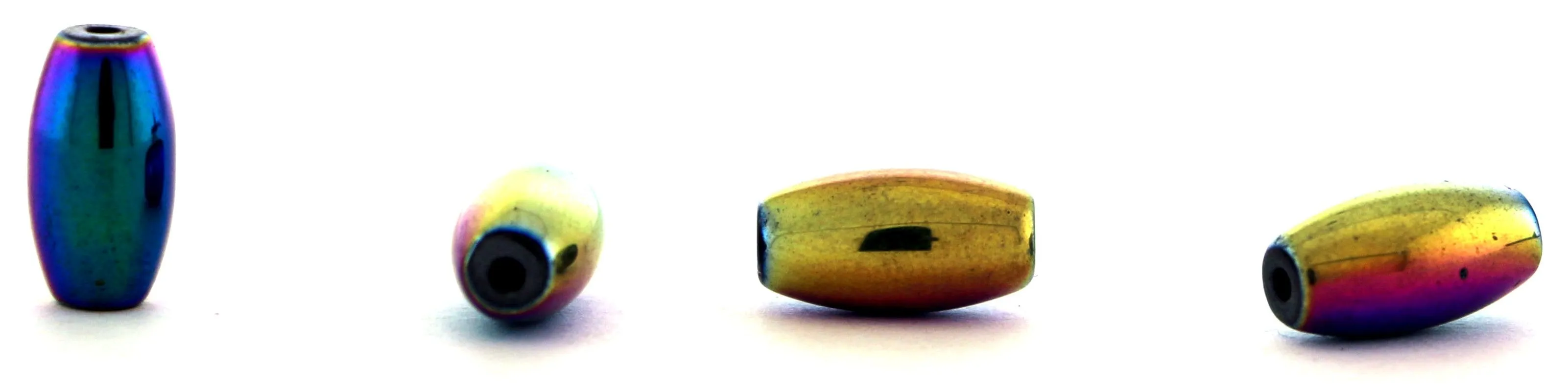 6X12mm Magnetic Hematite Rainbow Rice/Oval Mh43