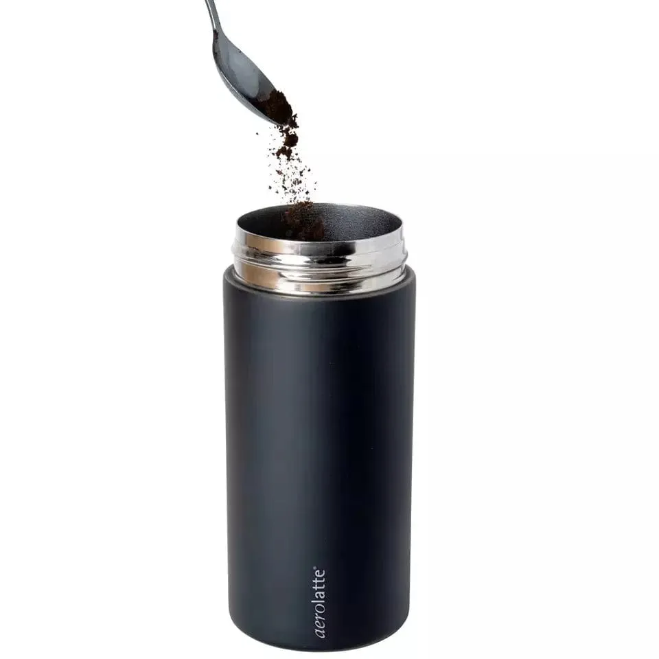 Aerolatte Press & Go French Press Coffee Travel Mug Double Walled 350ml DK-PG-BK