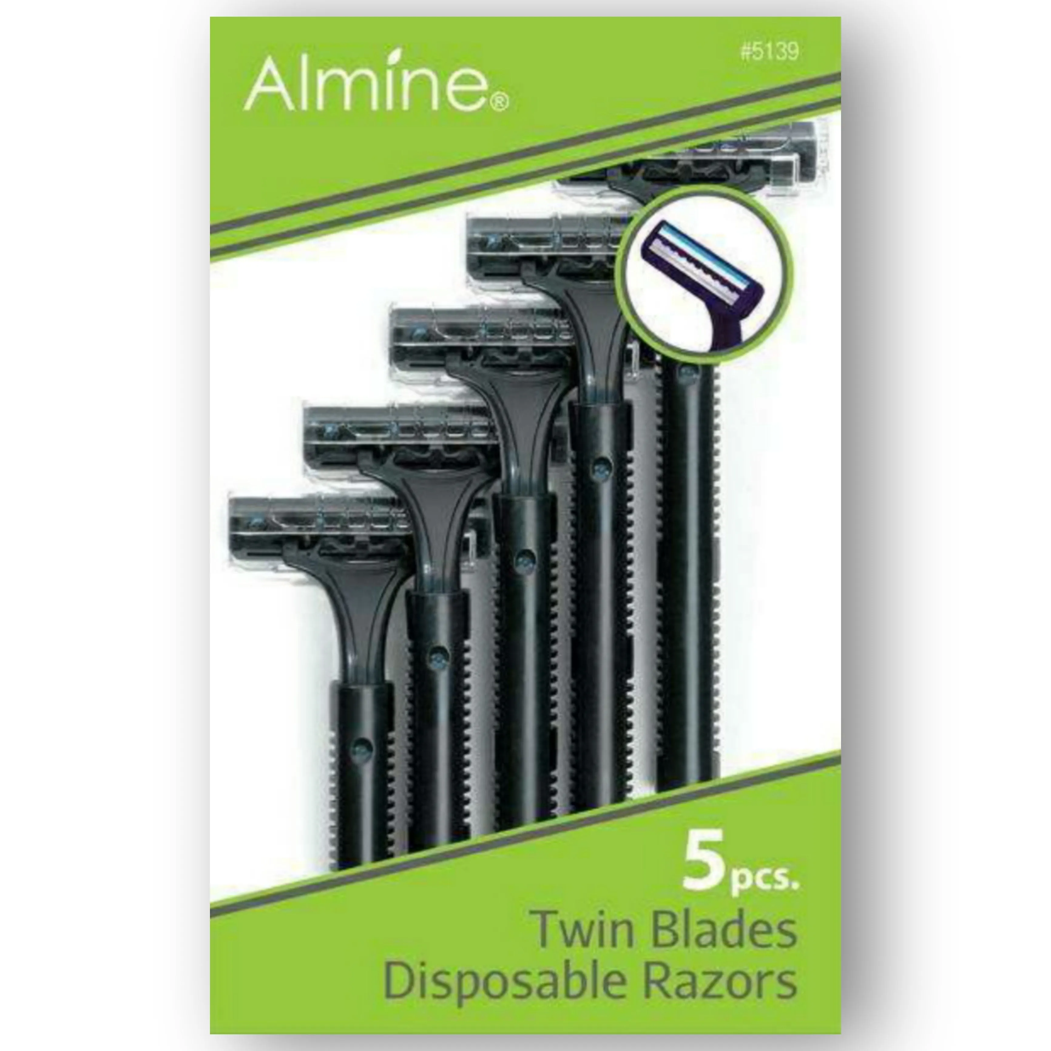 Almine Twin Blade Disposable Razors (5 pcs)