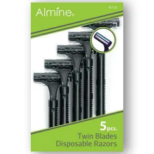 Almine Twin Blade Disposable Razors (5 pcs)