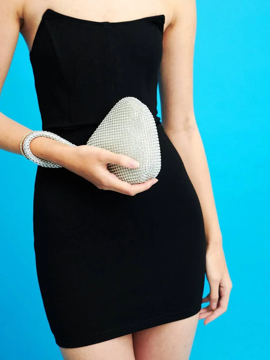 Angels Whisper Accessories - Jada Diamanté Wristlet Bag: Gold