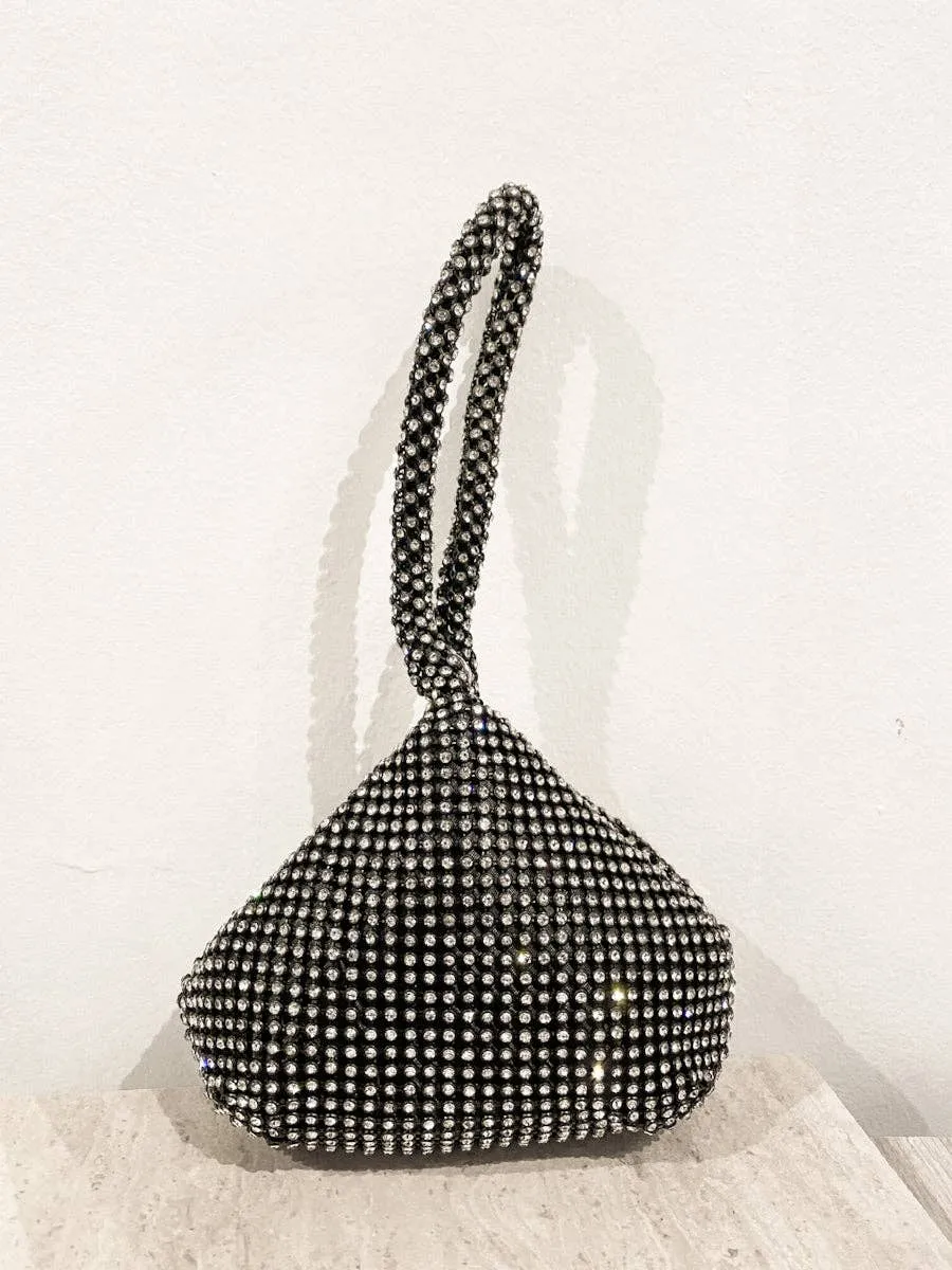 Angels Whisper Accessories - Jada Diamanté Wristlet Bag: Gold