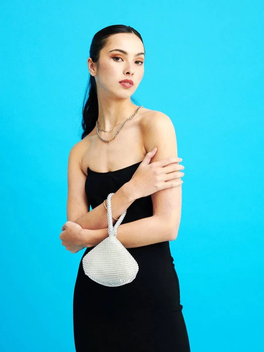 Angels Whisper Accessories - Jada Diamanté Wristlet Bag: Gold