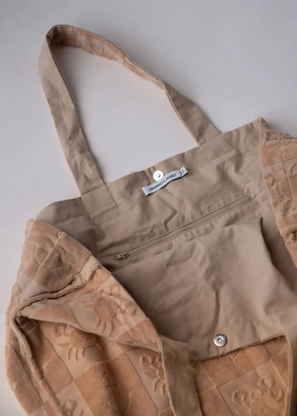 ARAMINTA JAMES Seaside Terry Tote Bag - Macadamia