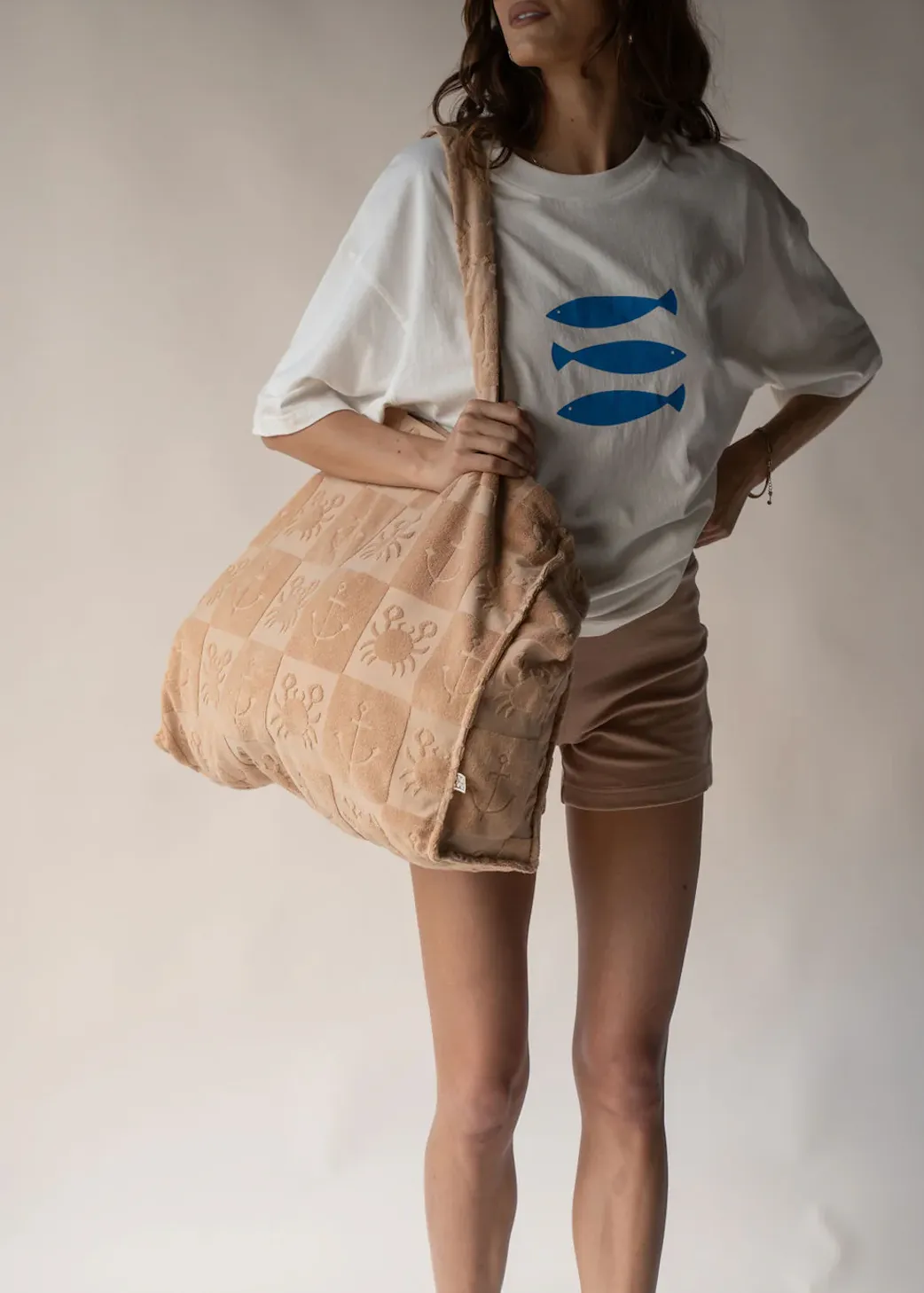 ARAMINTA JAMES Seaside Terry Tote Bag - Macadamia
