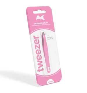 Artists Choice Arched Slant Tip Tweezer Light Pink