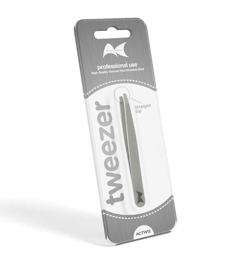 Artists Choice Straight Tip Tweezer Stainless Steel