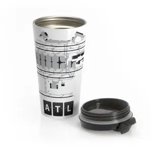 ATL Airport Diagram - Stainless Steel Travel Mug