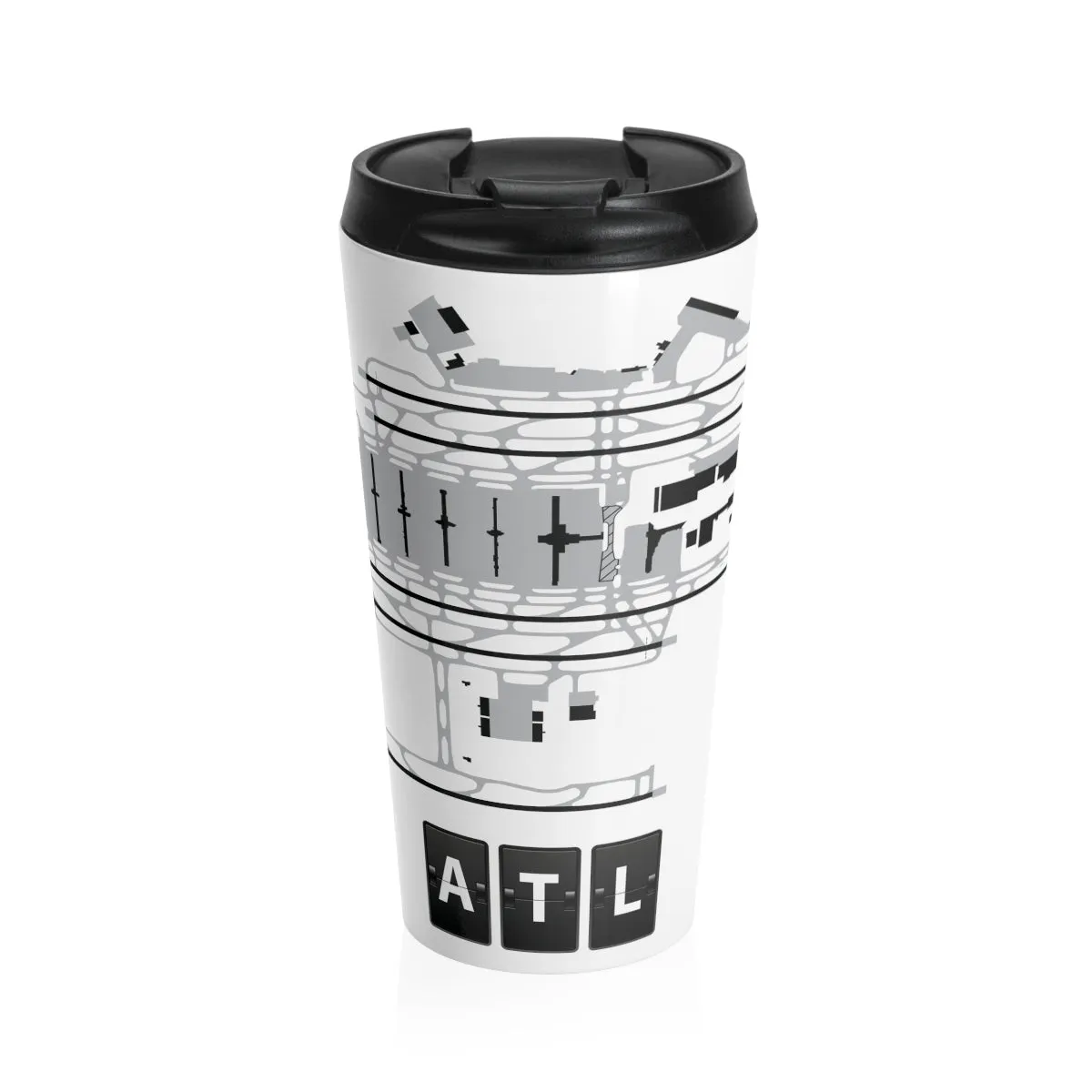 ATL Airport Diagram - Stainless Steel Travel Mug