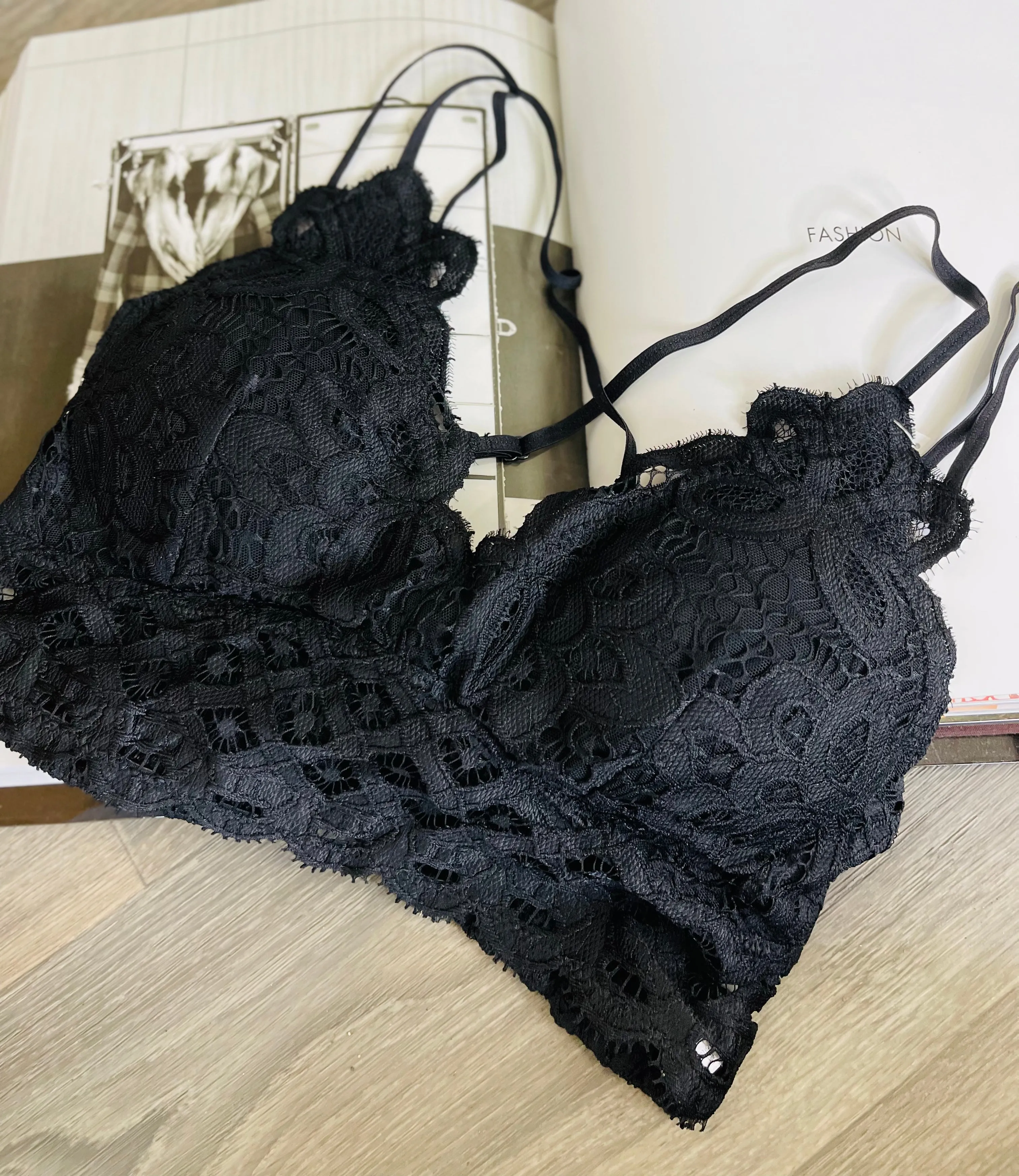 Ava Lace Strap Adjustable Bralette