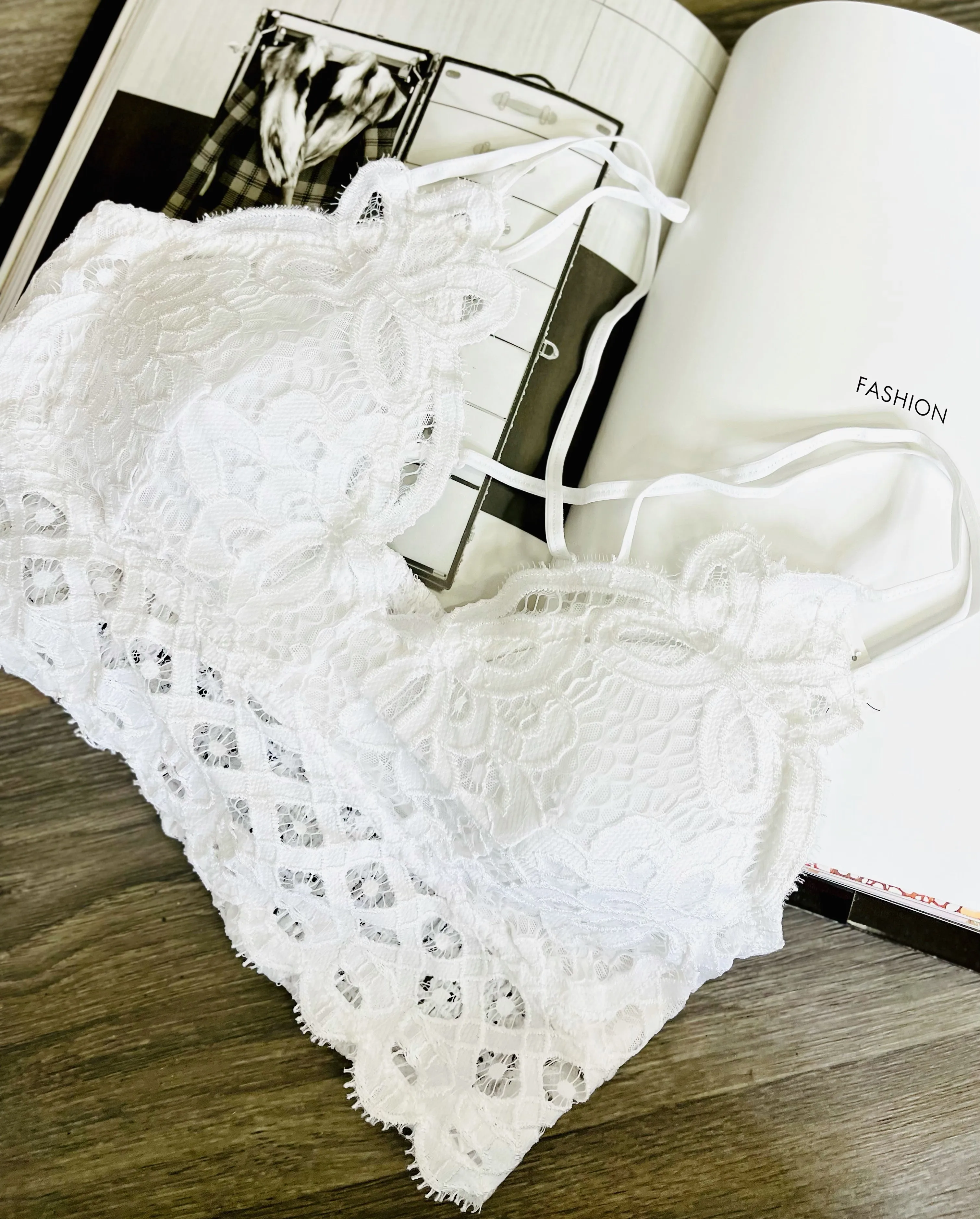 Ava Lace Strap Adjustable Bralette