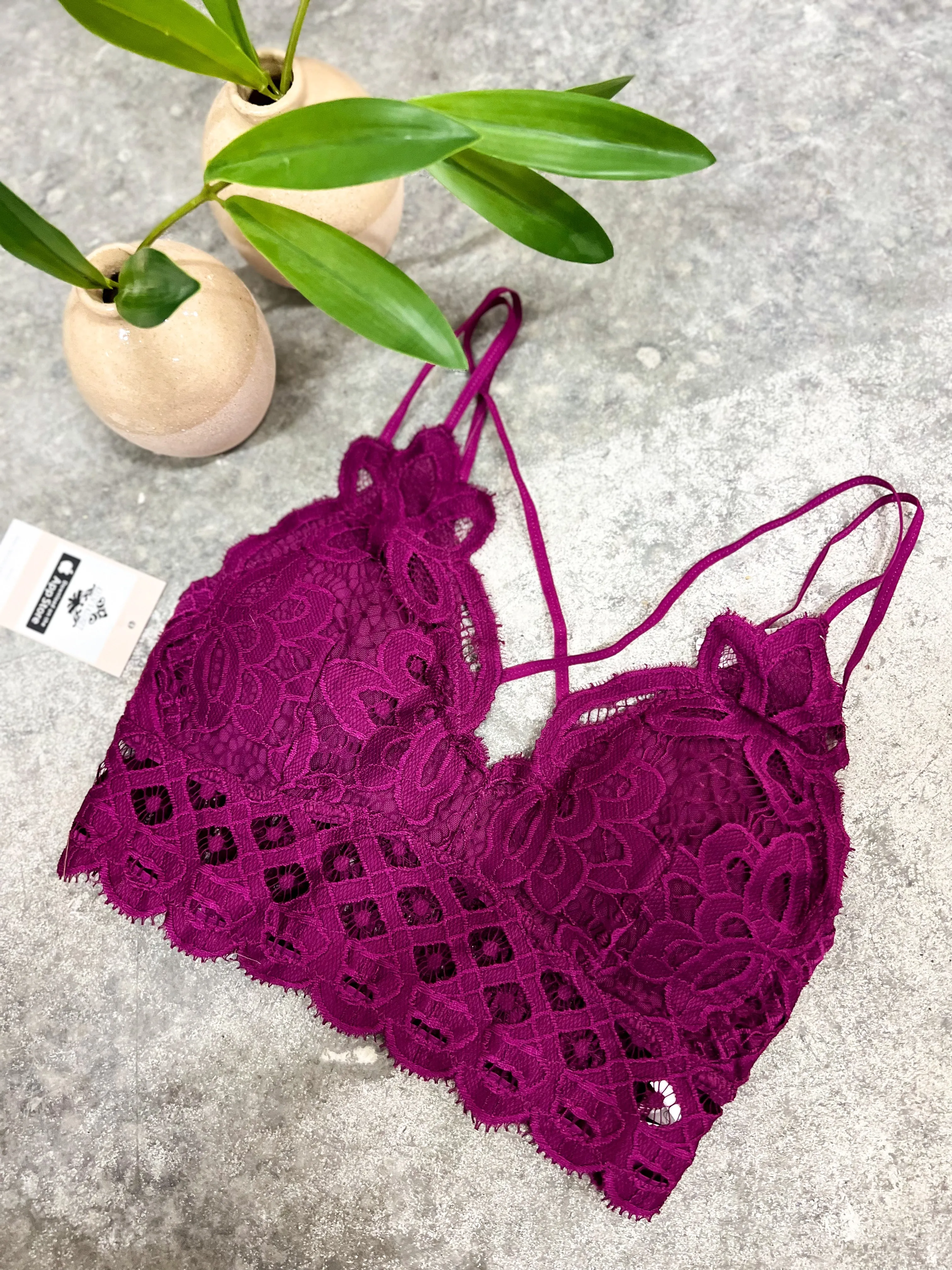 Ava Lace Strap Adjustable Bralette