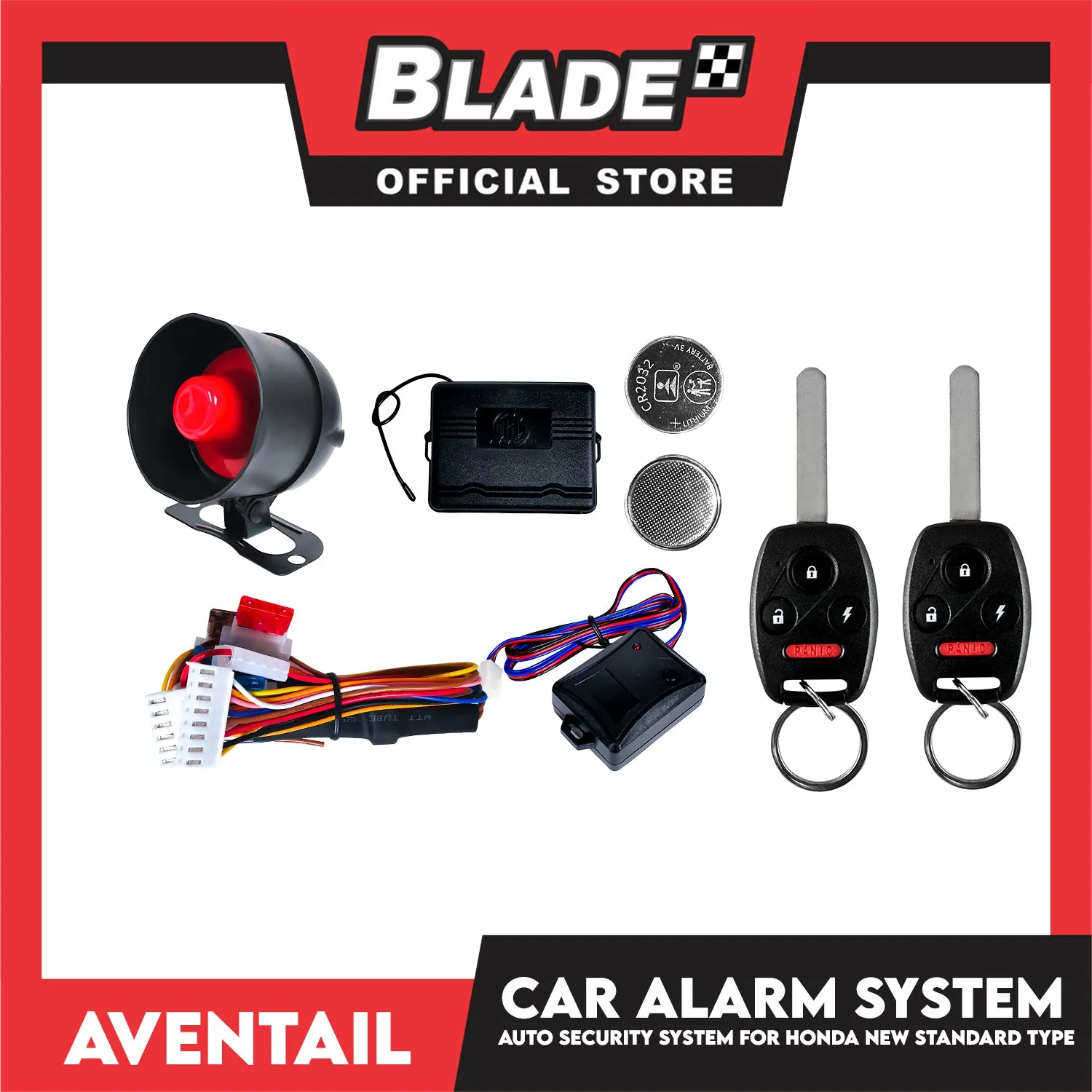 Aventail Car Alarm System Auto Security For Honda Standard Flip Type, Vehicle Alarm Security Protection System