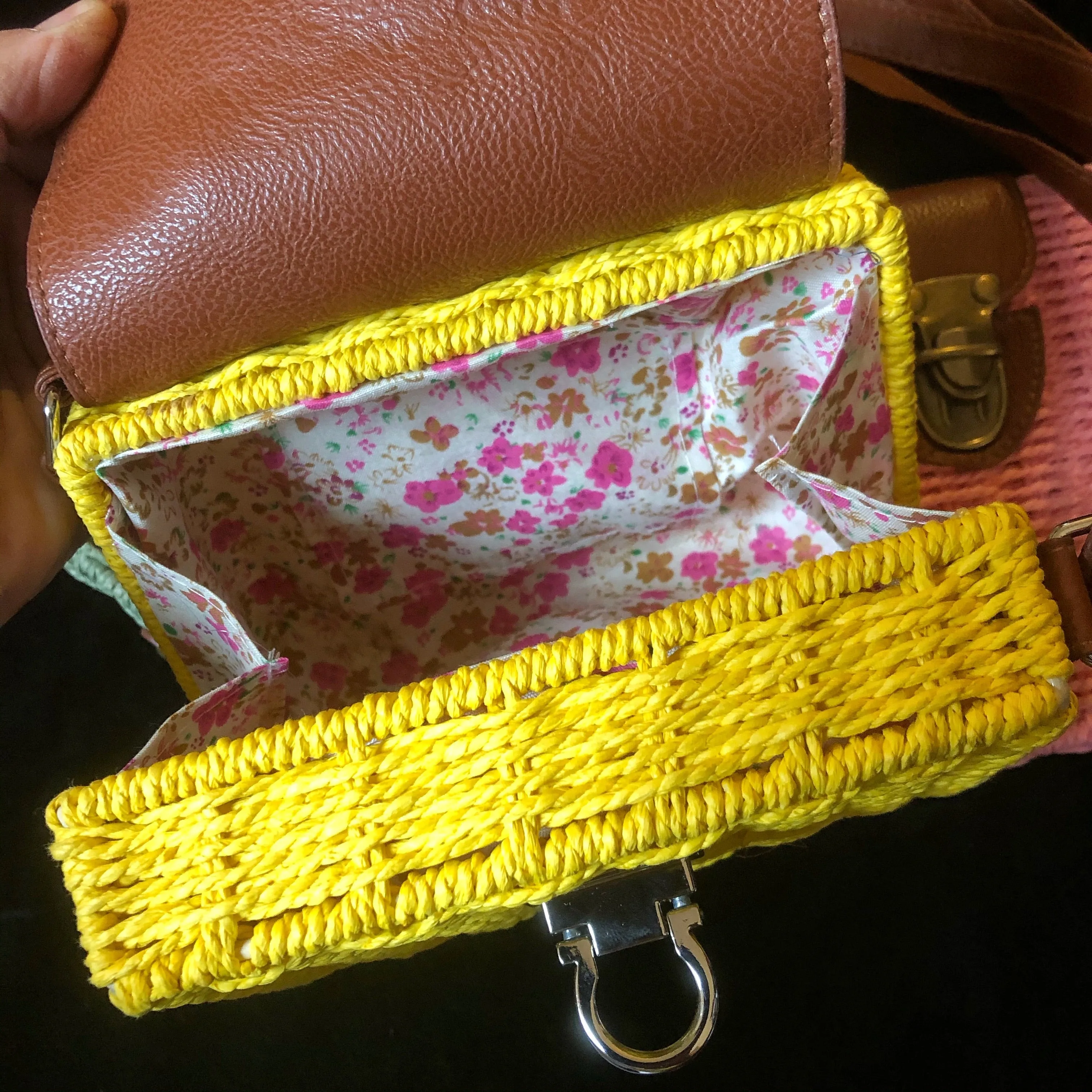 BASKETWEAVE MINI CASE BAG