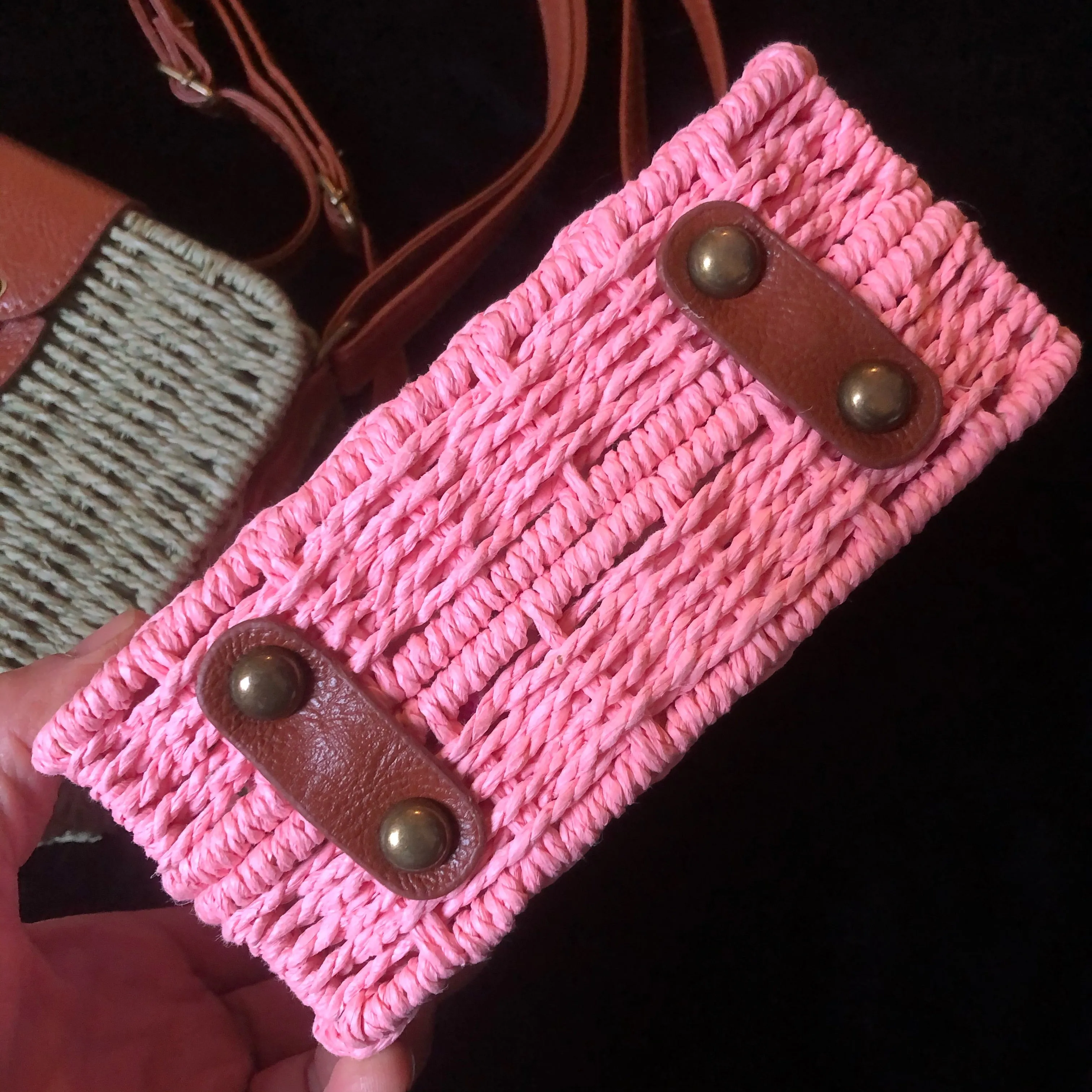 BASKETWEAVE MINI CASE BAG