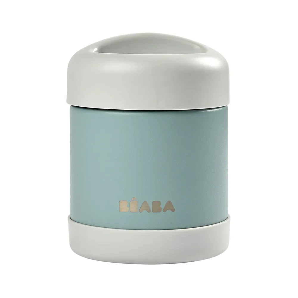 Beaba Stainless Steel Isothermal Portion 300ml - Light Mist / Eucalyptus Green