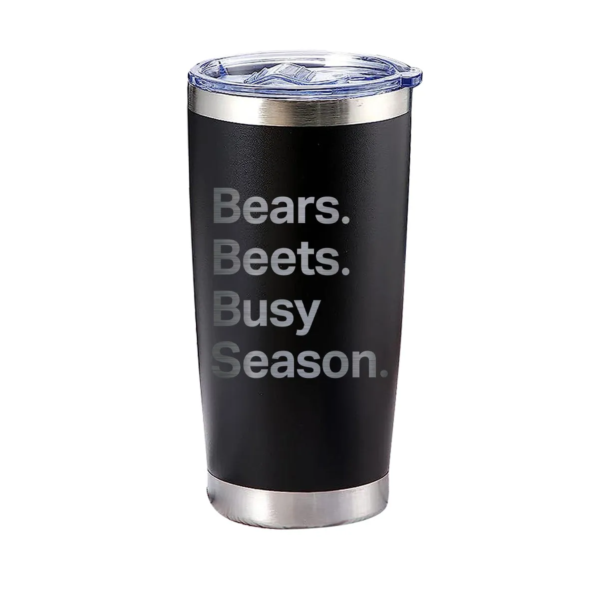 Bears Beets Busy Season Tumbler