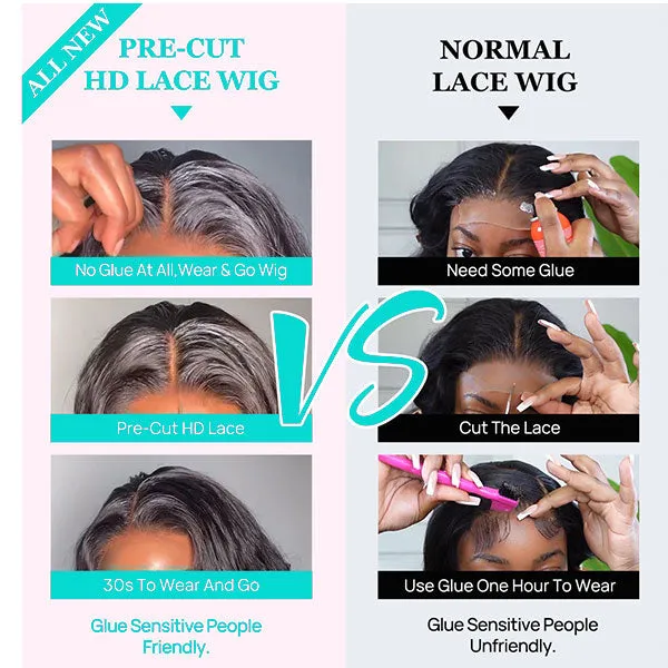 Beginner Friendly Ready to Wear Pre Cut Lace Super Natural Kinky Curly Wear Go Wig with Pre-bleached Knots & Plucked Hairline