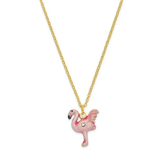 Bejeweled Pink Flamingo Trinket Box