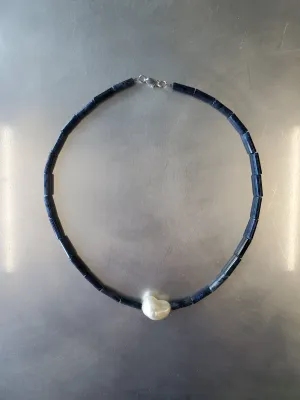 Blue Aventurine and Mother of Pearl choker