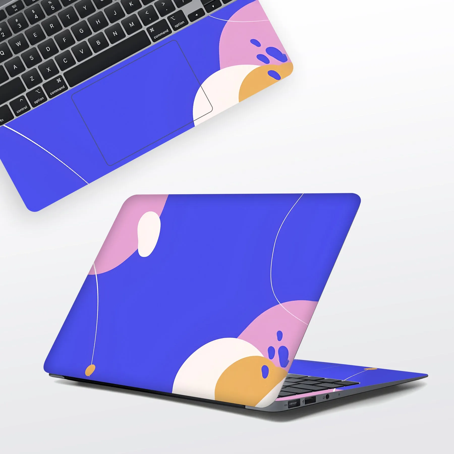 Blue Doodle Laptop Skin