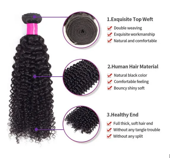 Brazilian Kinky Curly 4 Bundles With 13×4 Lace Frontal 10A Grade 100% Human Remy Hair MYLOCKME