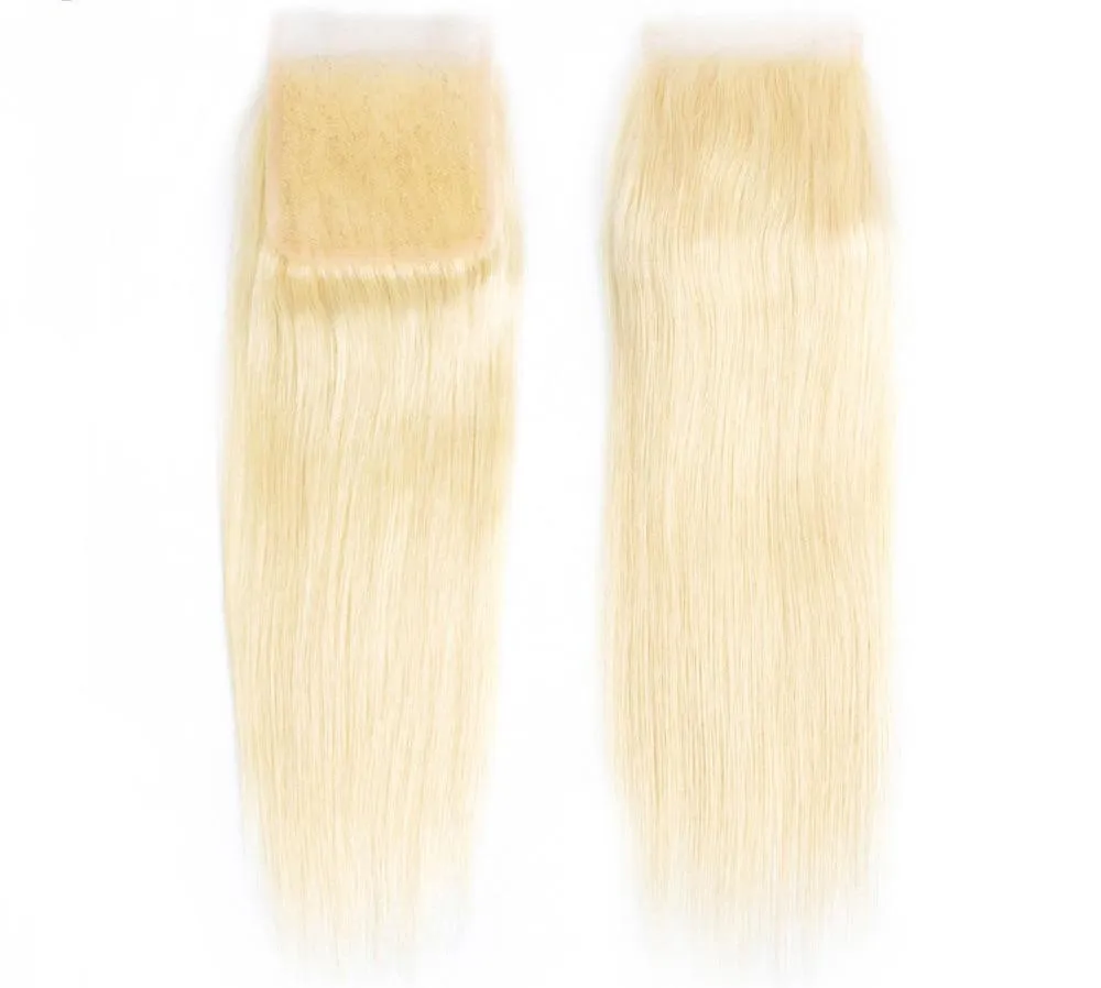 Brazilian Straight Lace 4"x4" Closure- 613 Blonde