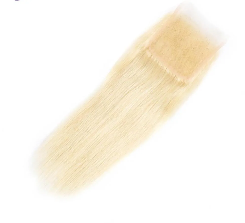 Brazilian Straight Lace 4"x4" Closure- 613 Blonde