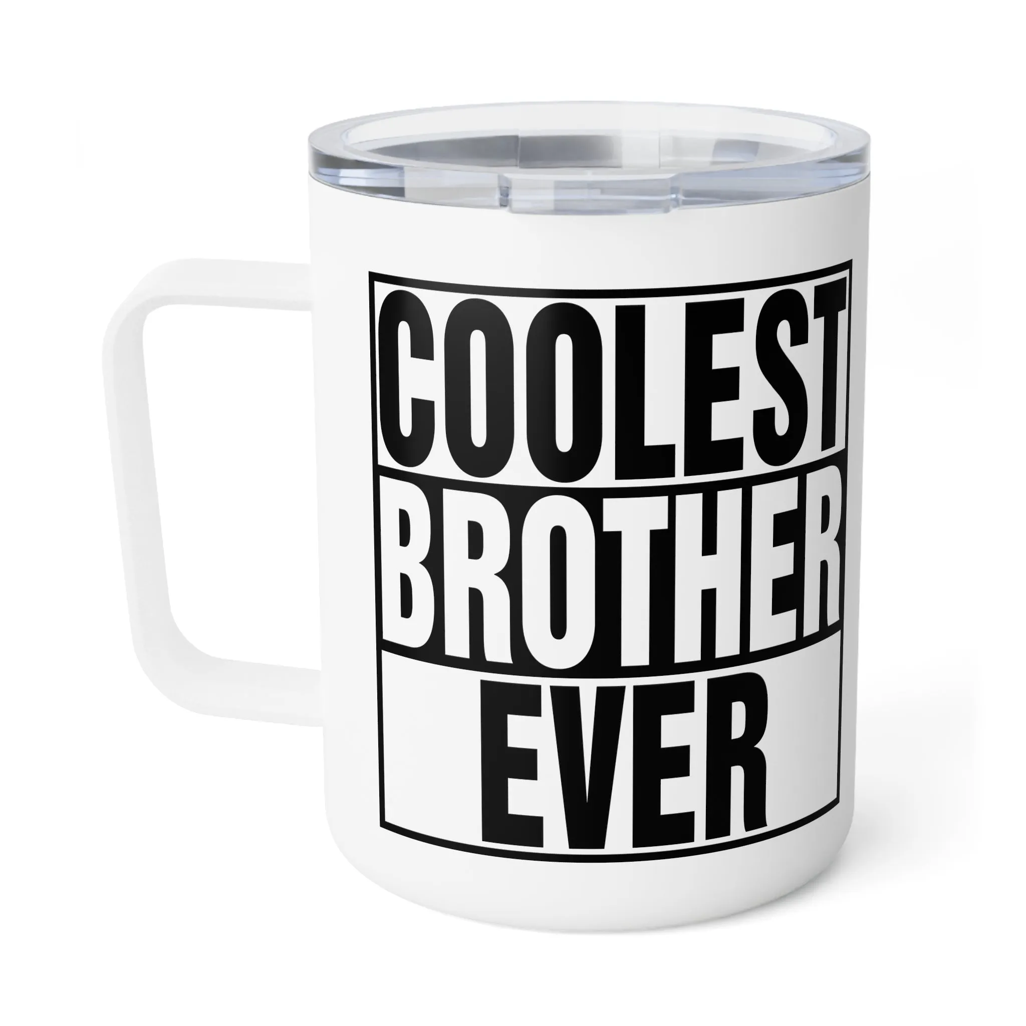 Brother Insulated Coffee Mug, 10oz, Christmas Gift for Brother, Cute Coffee Mug, Coolest Brother Mug, Best Brother Ever Mug, Travel Mug