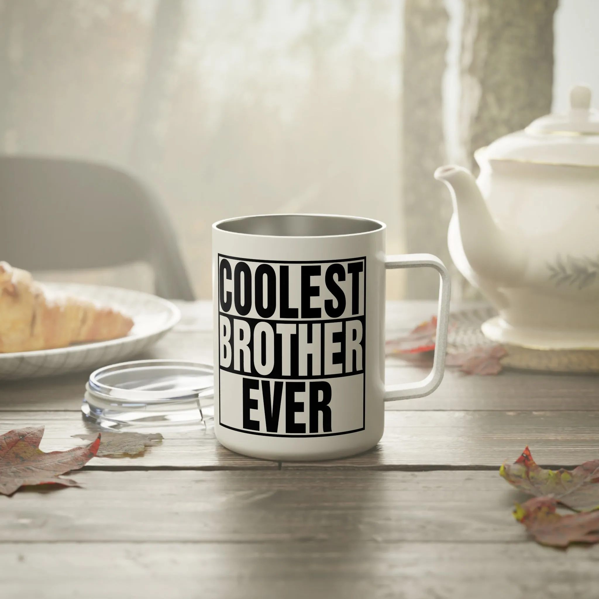 Brother Insulated Coffee Mug, 10oz, Christmas Gift for Brother, Cute Coffee Mug, Coolest Brother Mug, Best Brother Ever Mug, Travel Mug