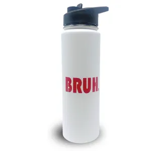 Bruh White 24 oz Water Bottle