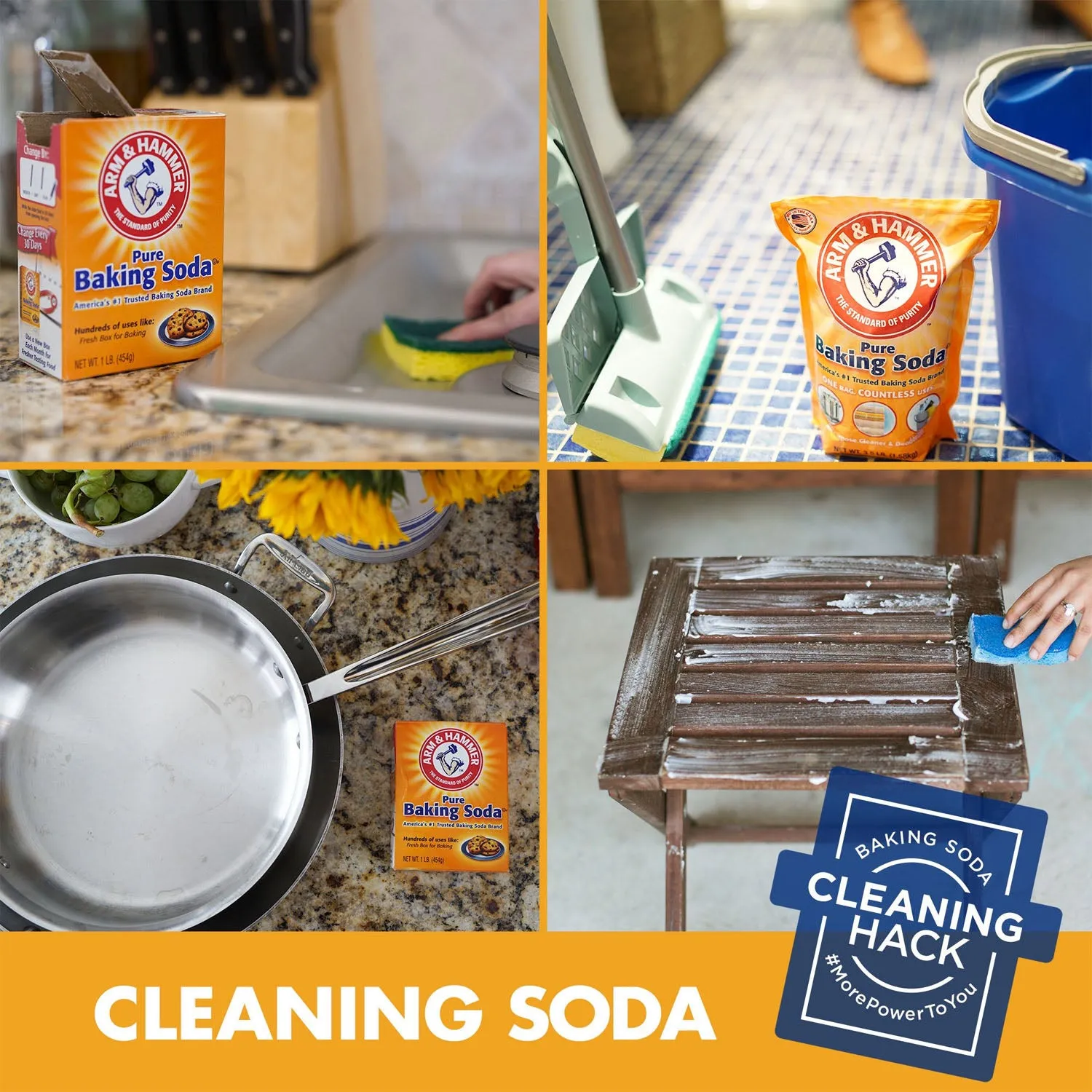Bột Baking Soda Arm & Hammer Pure của Mỹ 454g