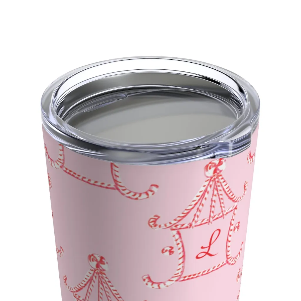Candy Cane Pagoda Tumbler 20oz