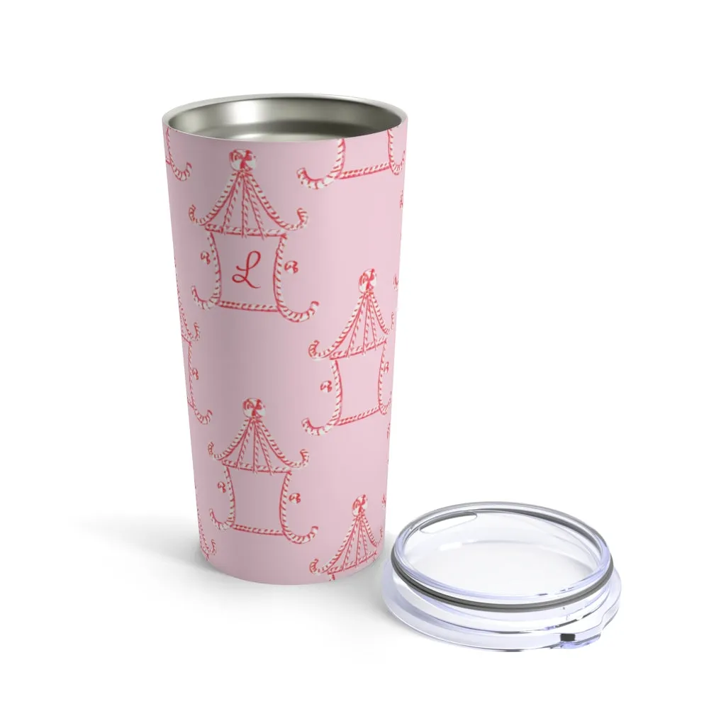 Candy Cane Pagoda Tumbler 20oz