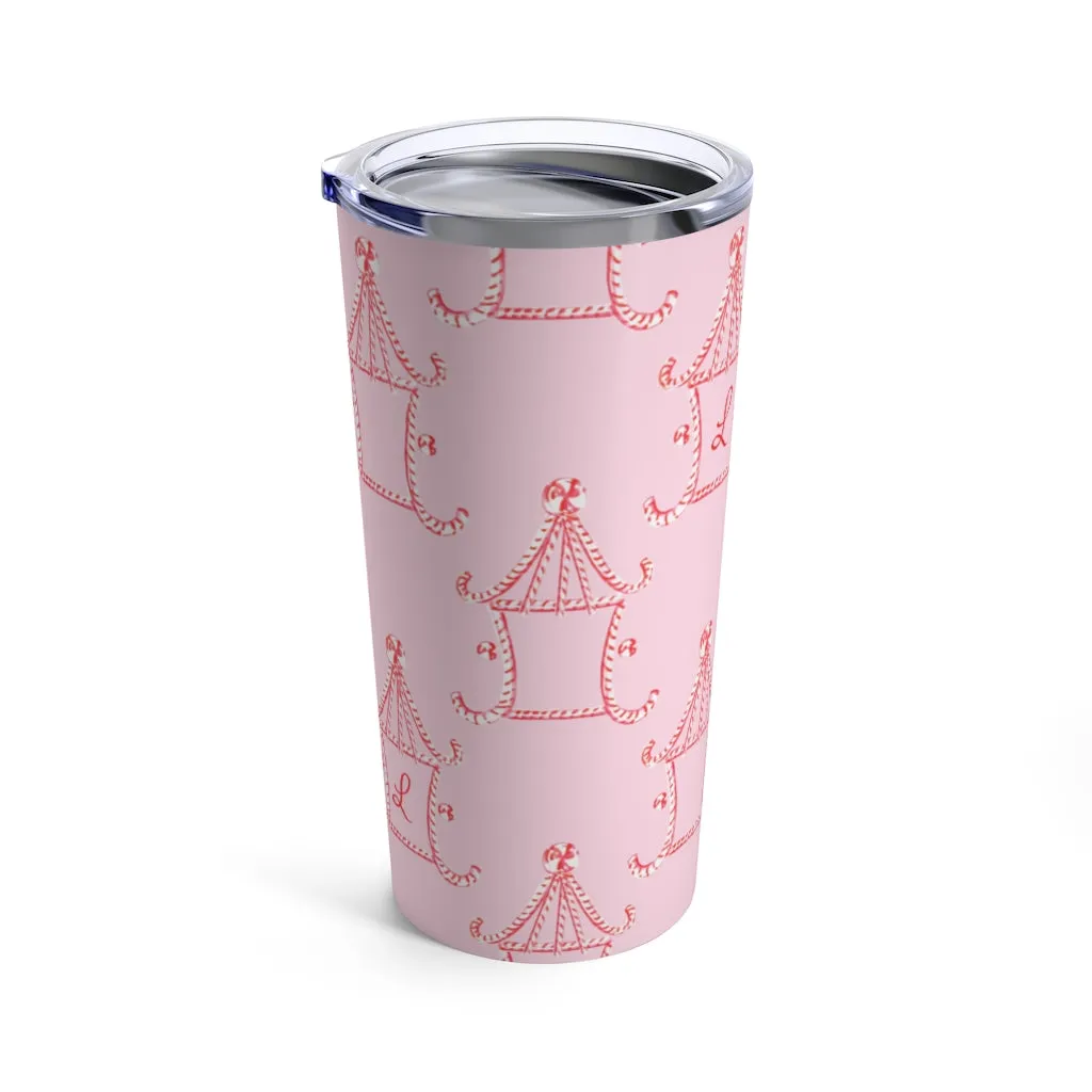 Candy Cane Pagoda Tumbler 20oz
